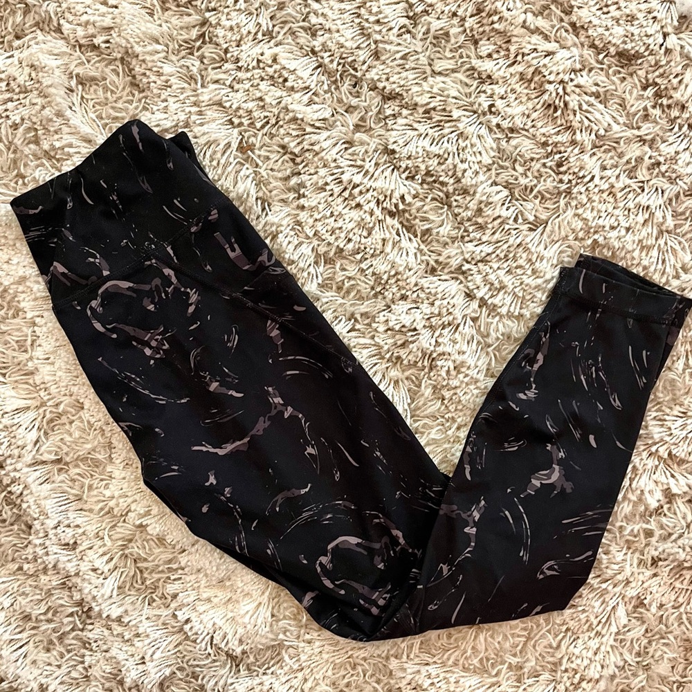 Active Life brown Black Marble Leggings - size small